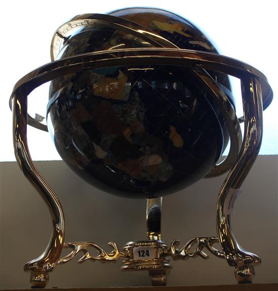 Enamelled Gemstones of the World terrestrial globe(-)